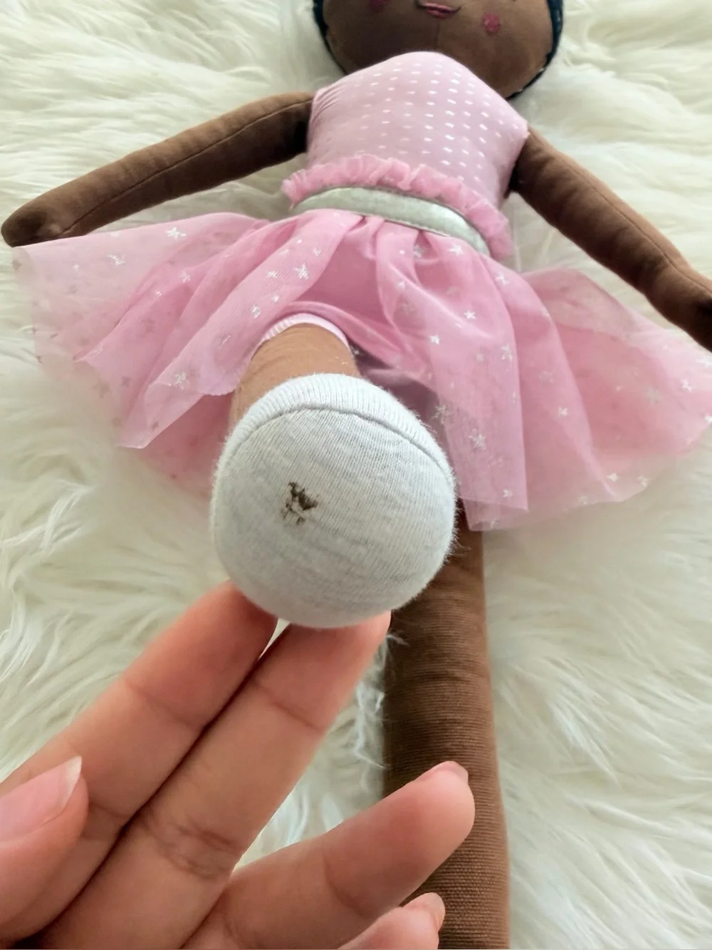 Pillowfort Pink Tulle Ballerina Doll with White Shoes